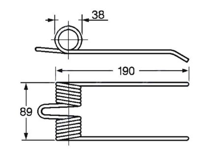 Picker und Packer Feder 38x89x190