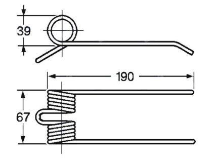 Picker und Packer Feder 39x67x190