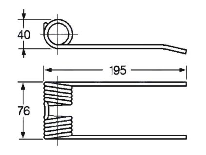 Picker- und Packerfeder 40x76x195
