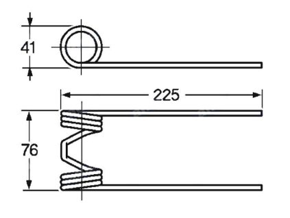 Picker- und Packerfeder 41x76x225