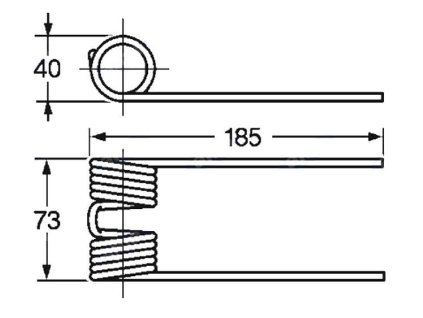 Picker- und Packerfeder 40x73x185
