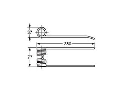 Heuwenderzinken 37x77x230