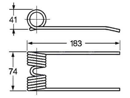 Picker- und Packerfeder 41x74x183