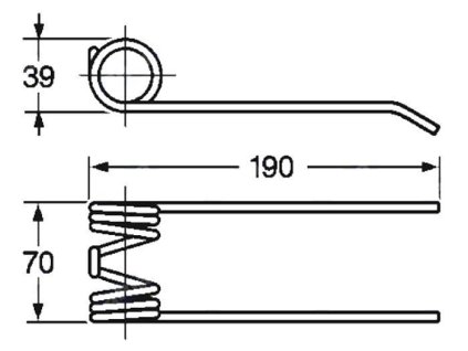Picker und Packer Feder 39X70X190