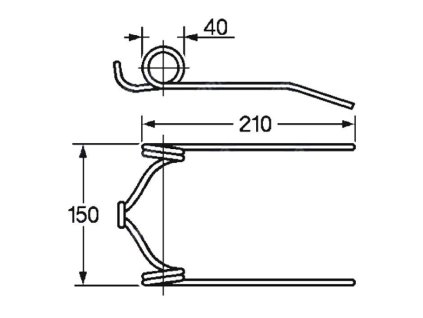 Erntemaschine Feder 40x150x210