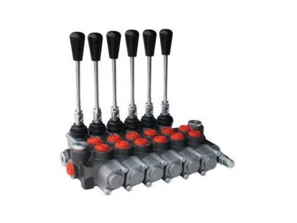 Handsteuerventil Hydraulik 6- Hebel doppeltwirkend P40