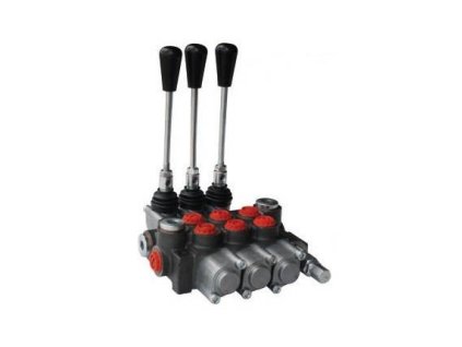 Handsteuerventil  dreireihiig, doppeltwirkend P80