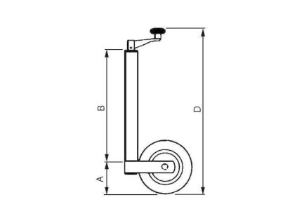 Stützrad 220 mm, 75 kg
