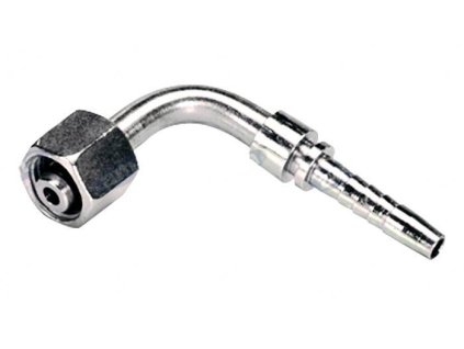 Pressnippel mit Innengewinde DIN 24, 1/4", M 14x1,5, 90 Grad.