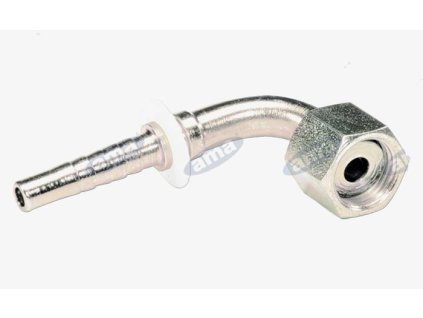 Pressnippel mit Innengewinde ORFS, 1/2", 1"-14, 90 Grad.