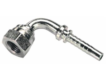 Pressnippel mit Innengewinde, 90 Grad und Dichtkopf 60 Grad 1"1/4" - 1"1/4"