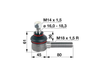 Kugelgelenk M18x1,5 rechts