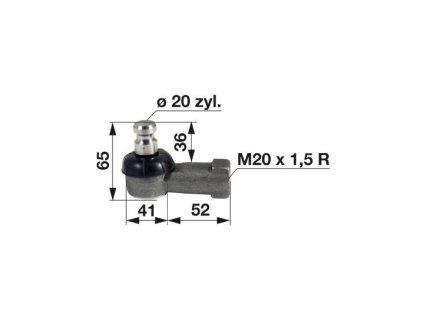 Kugelgelenk M20x1,5 Innengewinde rechts