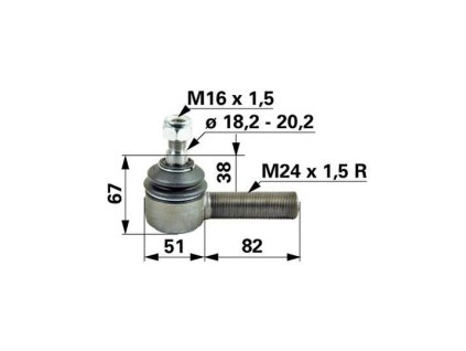 Kugelgelenk M24x1,5 rechts