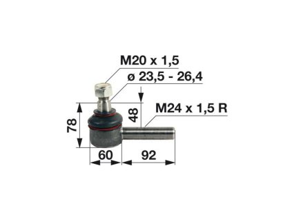 Kugelgelenk M24x1,5