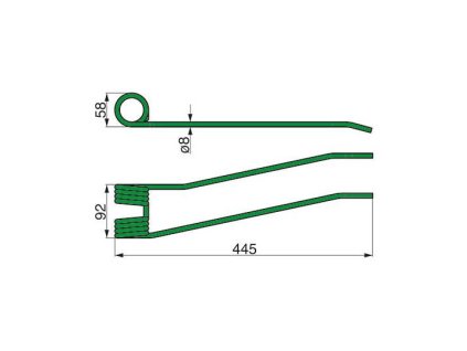 Feder für STOLL/FELLA Stapler rechts