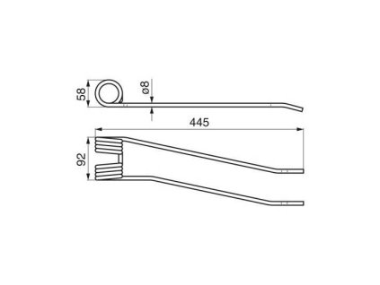 Feder für STOLL/FELLA Stapler links