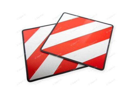 Warntafel für überstehende Ladung, 423x423 mm, 2-teiliges Set.