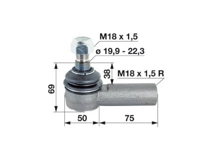 Kugelgelenk M18x1,5 Innengewinde