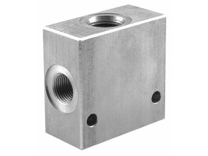 Aluminiumblock für 2 Wegeventil  3/8"