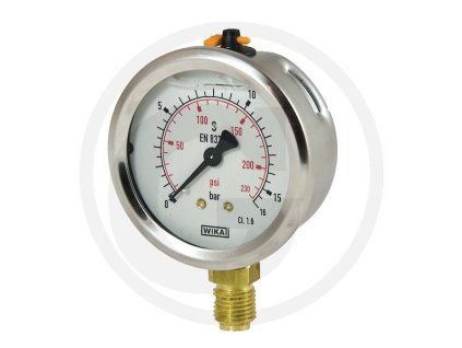 WIKA Manometer 16 bar Ø63mm - 1/4"