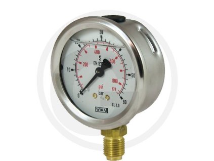 WIKA Manometer 60 bar Ø63mm - 1/4"