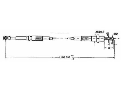 Bowdenzug für Steuerventil 31756/34236 - 2500 mm