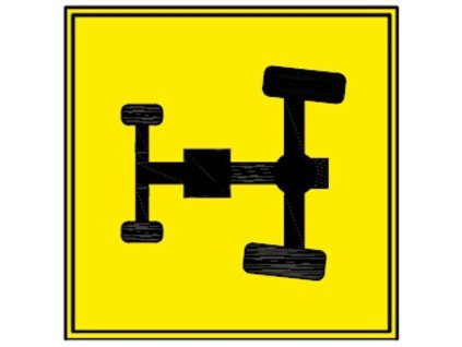 Doppeltraktionsleuchte, quadratisch, gelb