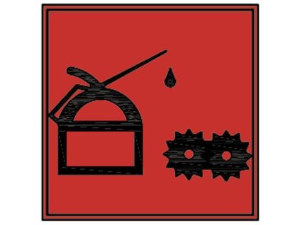 Getriebeöl-Warnleuchte quadratisch, rot