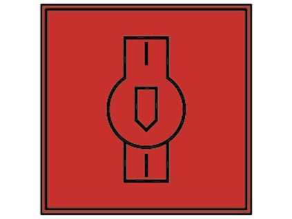 Hydrauliköl-Warnleuchte quadratisch, rot