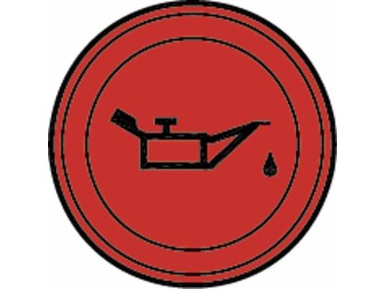 Öldruckanzeige rund, rot