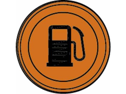 Benzinwarnleuchte rund, orange