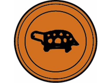 Anzeige für niedrige Geschwindigkeit rund, orange