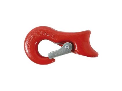 Seilgleithaken für Seil 9-13 mm, Güte 80, Rot, mit Sicherung