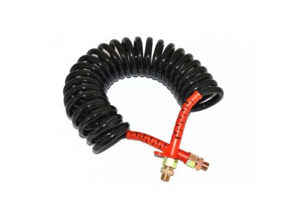 Spiralschlauch schwarz - rot 5,5 m