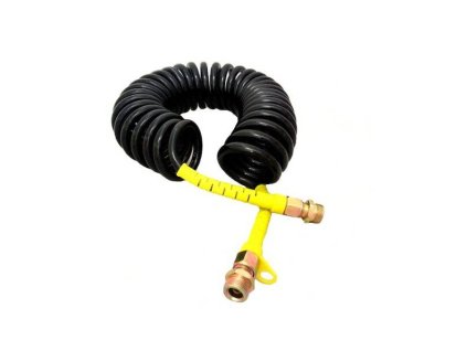 Spiralschlauch schwarz - gelb 5,5 m