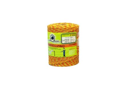Geflochtenes Seil 3mm - 250m, gelb/orange