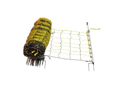 Leitfähiges Netz gegen Wölfe, Höhe 90/120 cm, Länge 50 m, 2 Zacken