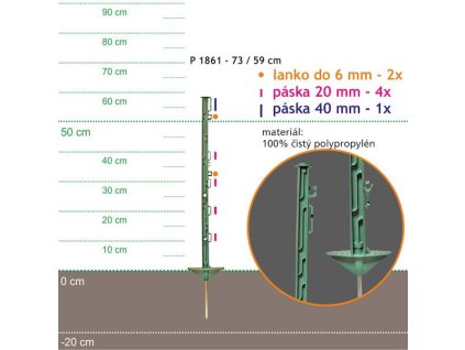 Schwenkbarer Ständer 73/59cm, Metallspitze