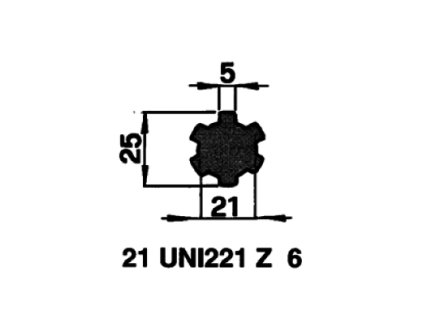 Profilwelle 21 UNI 221 Z6 - 3 m