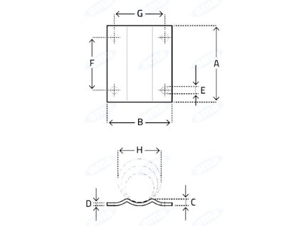 Halterung für Stützräder rund