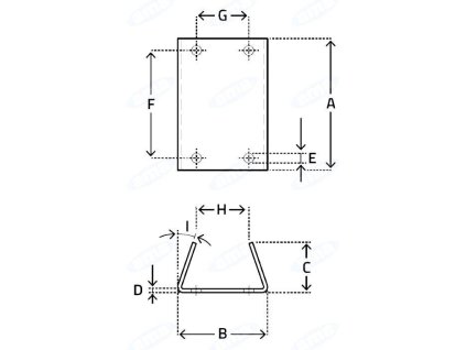 Stützradhalter, U-förmig