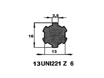 Rillenstab 13 UNI 221
