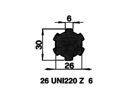 Profilwelle 26 UNI 221
