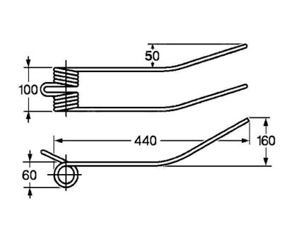Wenderfeder 60x100x440