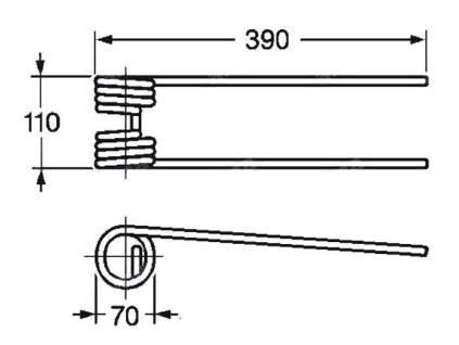 KUHN-Pick-Up Zinke 51x110x394 mm