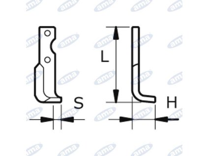 Fräsmesser 50 x 195 x 21 MM RECHTS Ø 9