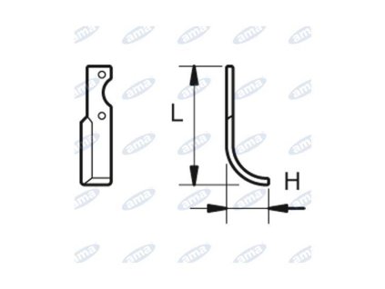 Fräsmesser  60 x 195 MM LINKS Ø 9