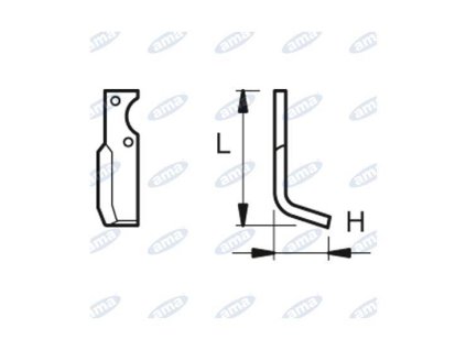 Fräsmesser 195 x 70 MM RECHTS Ø 10,5