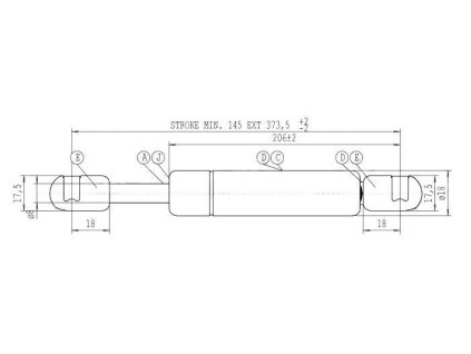 Stabilus Gasdruckfeder 369012